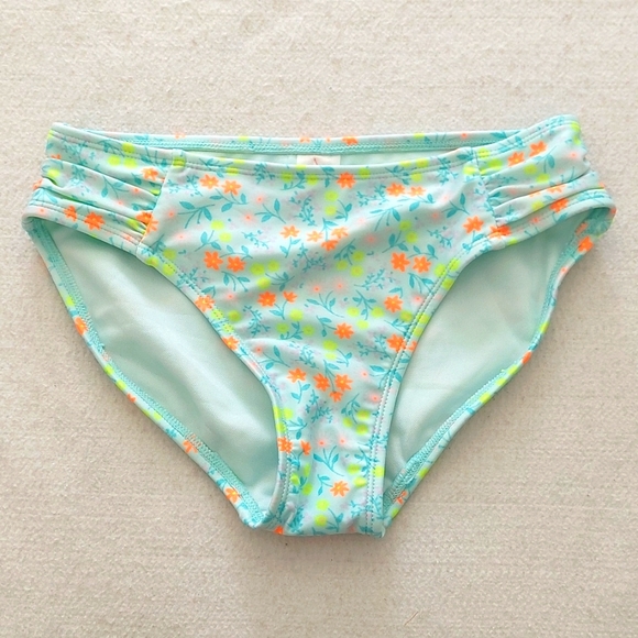 CAT&JACK Orange and Green Floral Bikini Swim Set NWT - Picture 7 of 10